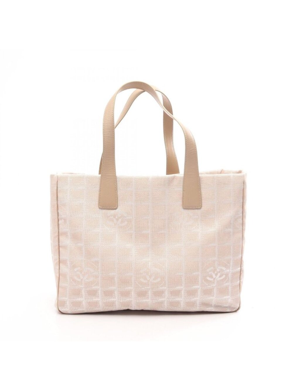 Chanel Tote Bag New Travel Line MM Beige Leather MM